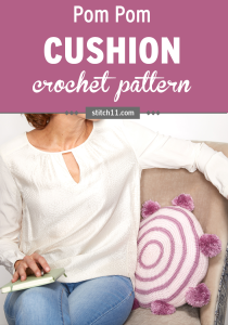 Pom Pom Cushion Crochet Pattern