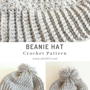 This Beanie Hat is a modern and bold Christmas present for someone challenging to shop for. #crochethat #crochetbeanie #crochetpattern #crochetlove #crochetaddict