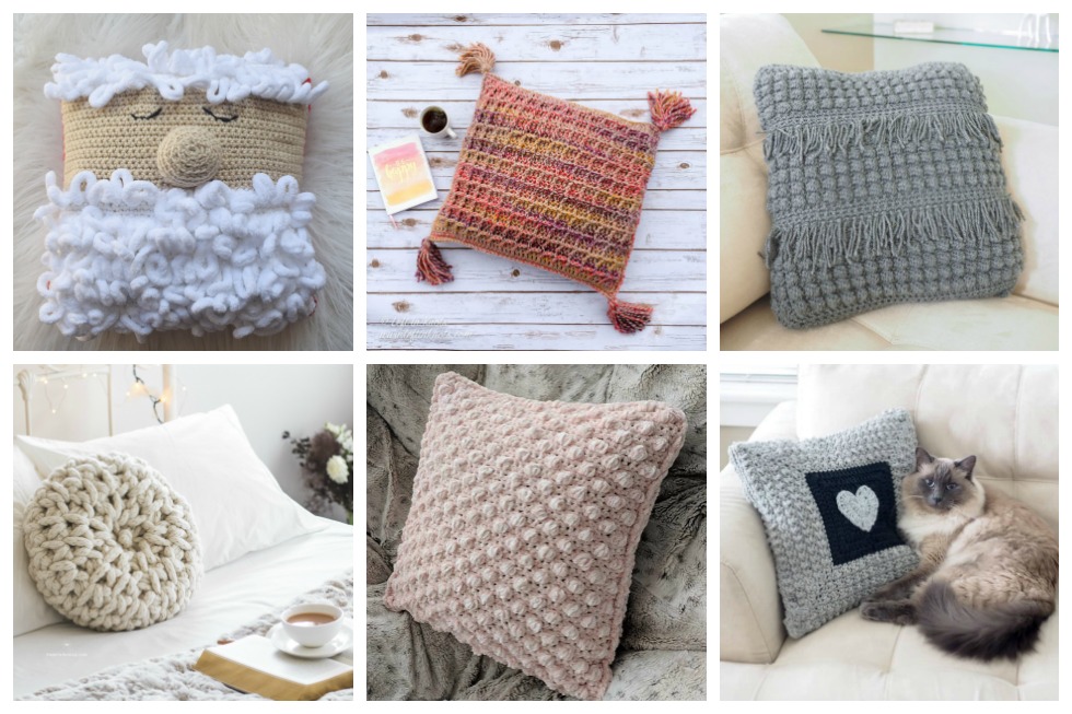 crochet throw pillow