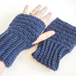 Lemon Peel Fingerless Gloves Crochet Pattern