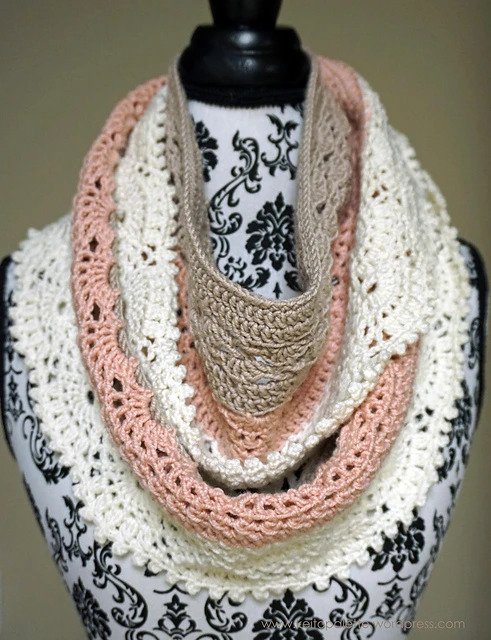 Shin-Yu Infinity Scarf - If you’re just learning how to crochet, a crochet infinity scarf will be your best friend. Take advantage of this and make one for the people you love. #CrochetInfinityScarf #ScarfCrochetPatterns #CrochetPatterns