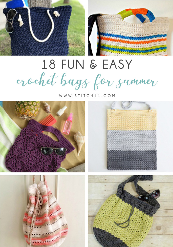 Are you ready for the best crochet bag patterns out there? This list has 18 fun summer bags and they’re all free crochet patterns! #CrochetBagPatterns #EasyBagPatterns #FreeCrochetPatterns