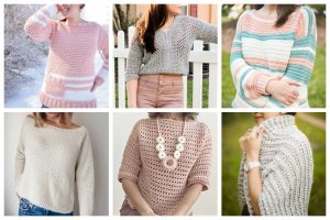 16 Super Easy Crochet Sweater Patterns - These 16 super easy crochet sweater patterns are the best we’ve found. There’s a good variety to choose from whether you like them light, cropped or with a classic look. #easycrochetsweaterpatters #easycrochetpatterns #crochetsweaters