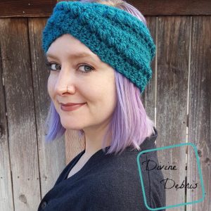 Ashley Headband - Check out these cute, versatile and functional crochet ear warmer patterns and get started on your stock before the cold sets in! #crochetearwarmerpatterns #crochetearwarmers #crochetpatterns