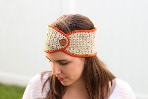 Crochet Pumpkin Spice Headband - Check out these cute, versatile and functional crochet ear warmer patterns and get started on your stock before the cold sets in! #crochetearwarmerpatterns #crochetearwarmers #crochetpatterns