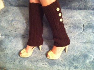 Brown Buttoned Leg Warmers - These 19 crochet leg warmers are just some of the comfiest ones we can find that you can do in a jiff! #crochetlegwarmers #crochetpatterns #freecrochetpatterns