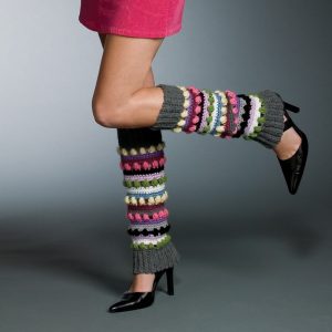 Funky Stripes Leg Warmers - These 19 crochet leg warmers are just some of the comfiest ones we can find that you can do in a jiff! #crochetlegwarmers #crochetpatterns #freecrochetpatterns