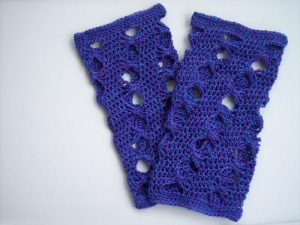 Purple Butterfly Crochet Leg Warmers - These 19 crochet leg warmers are just some of the comfiest ones we can find that you can do in a jiff! #crochetlegwarmers #crochetpatterns #freecrochetpatterns