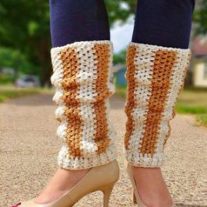 Vertical Striped Leg Warmers - These 19 crochet leg warmers are just some of the comfiest ones we can find that you can do in a jiff! #crochetlegwarmers #crochetpatterns #freecrochetpatterns