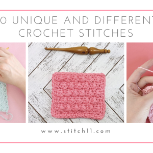 20 Unique and Different Crochet Stitches - These 20 unique crochet stitches may challenge you or even confound you for a moment, but tackling them and mastering them will be gratifying. #crochetstitches #uniquecrochetstitches