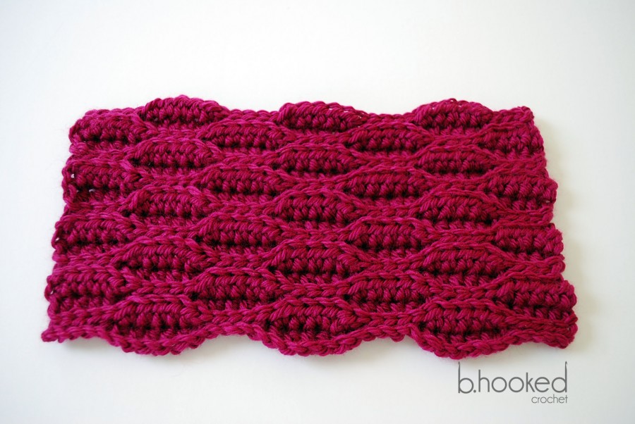 Textured Wave Stitch - These 20 unique crochet stitches may challenge you or even confound you for a moment, but tackling them and mastering them will be gratifying. #crochetstitches #uniquecrochetstitches