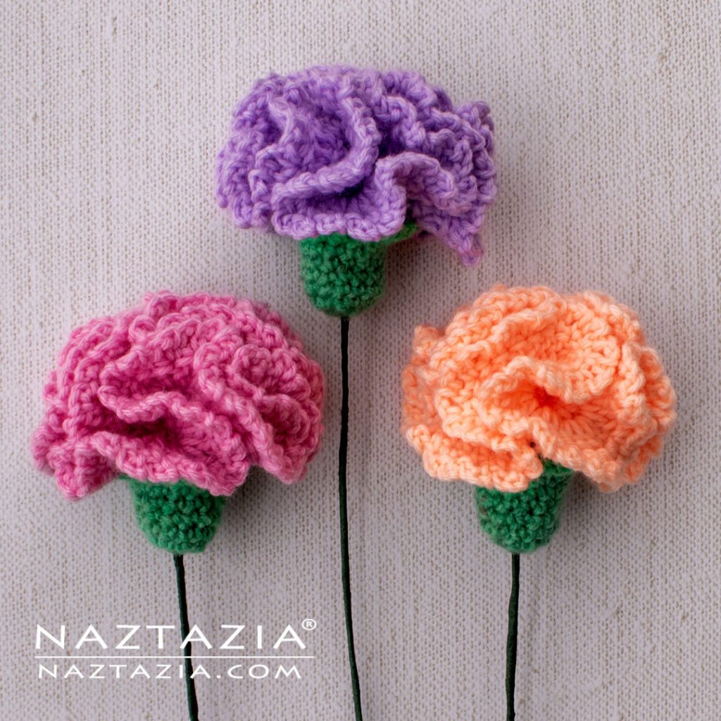 Carnation Crochet Flowers