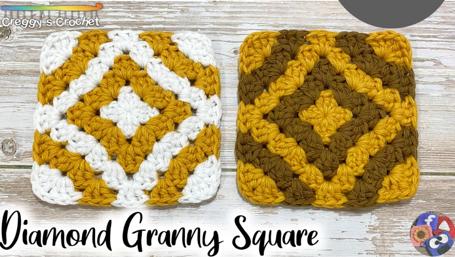 Diamond Crochet Granny Square 