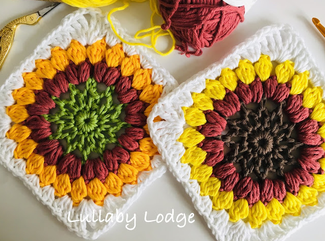 Sunflower Crochet Granny Square 