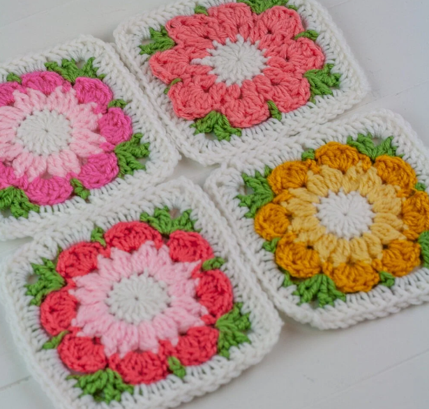 Winding Road Crochet Granny Squares