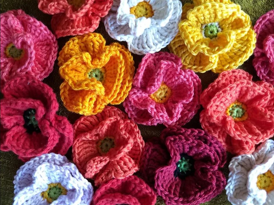 Mohnblume Poppy Crochet flowers