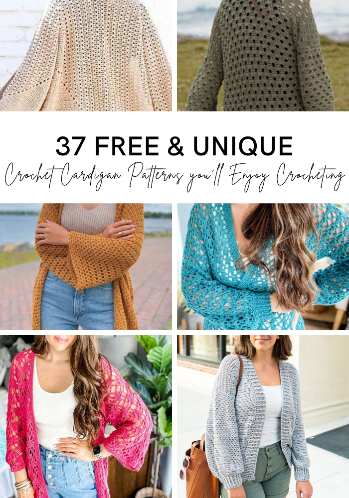 37 Free and Unique Crochet Cardigan Patterns You'll Love to