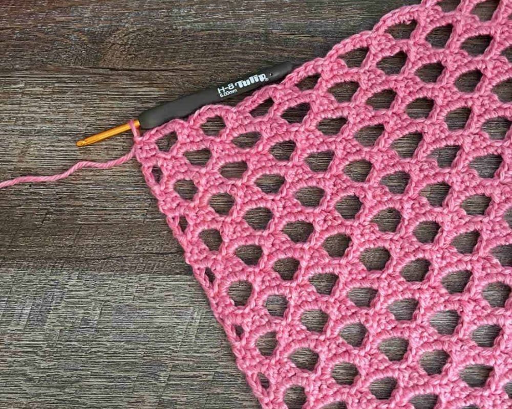 Honeycomb Trellis Crochet Stitch
