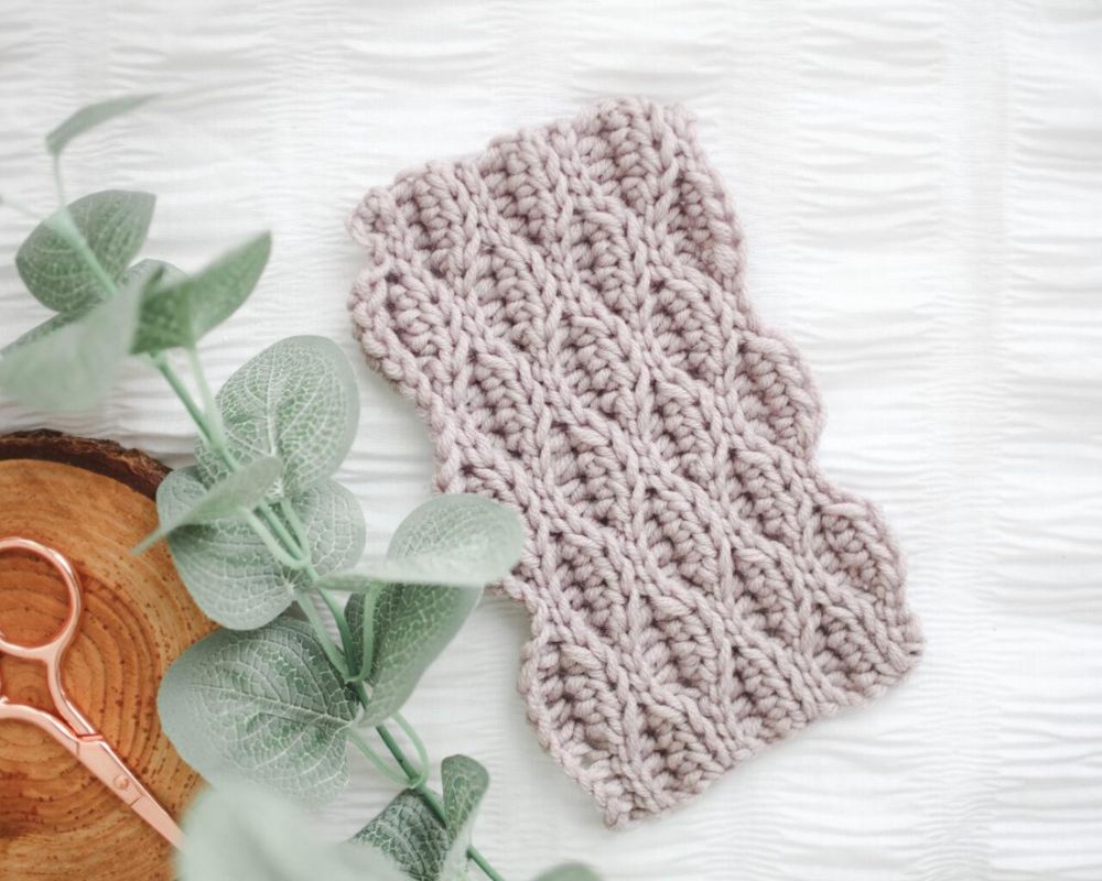 Almond Ridges Crochet Stitch
