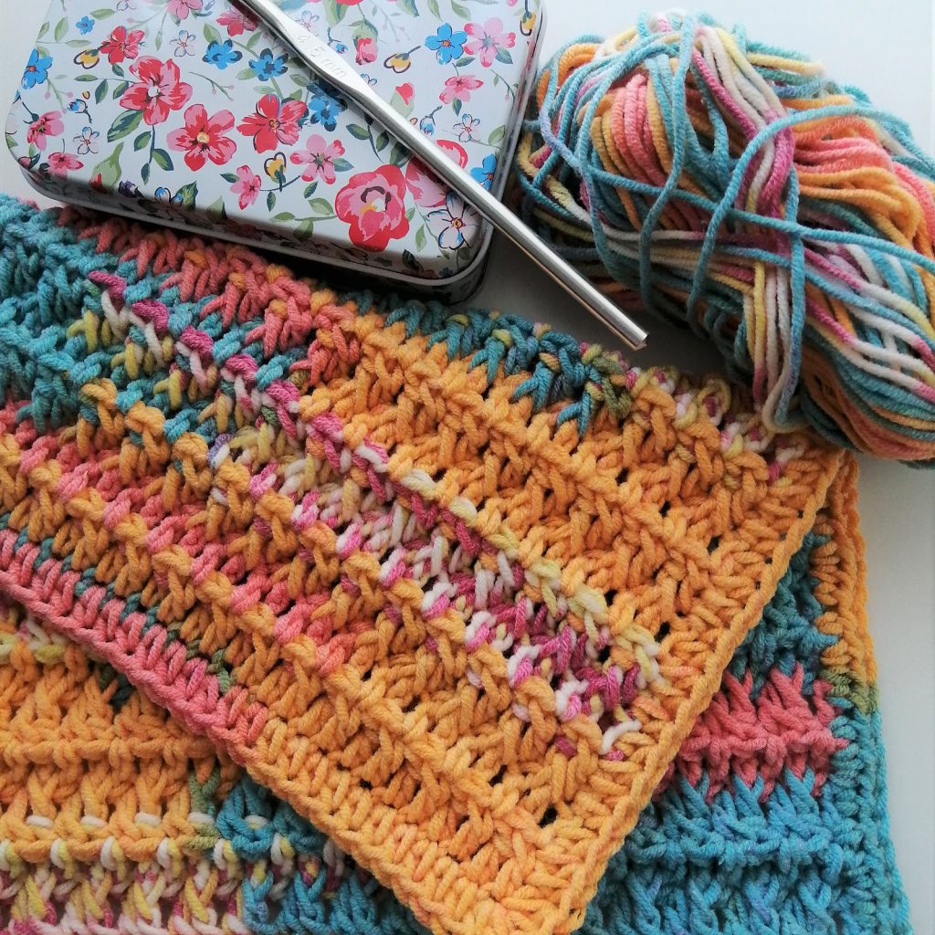 Colorful Crochet Dishcloth Washcloth