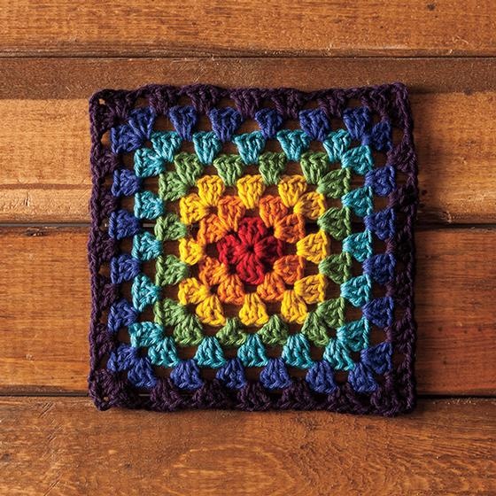Granny’s Rainbow Crochet Dishcloth