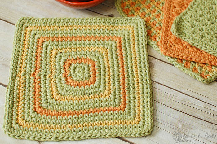 Seeing Squares Crochet Dishcloth