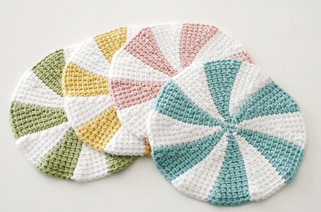 Tunisian Shaker Crochet Dishcloths