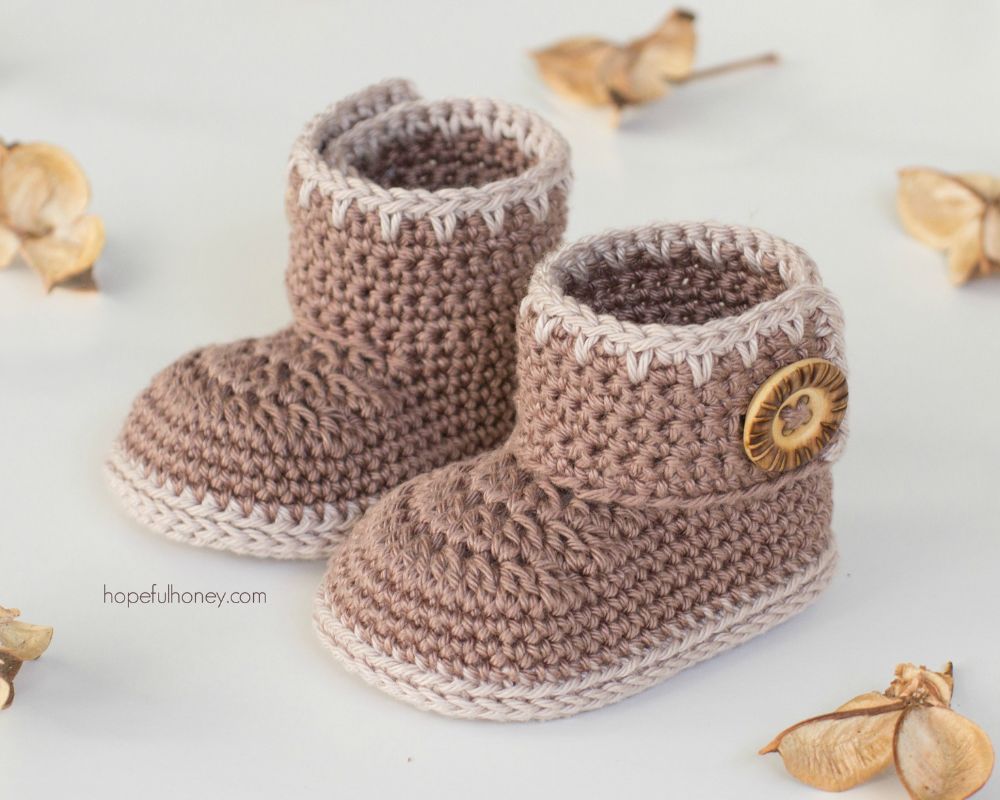 cocoa crochet baby booties