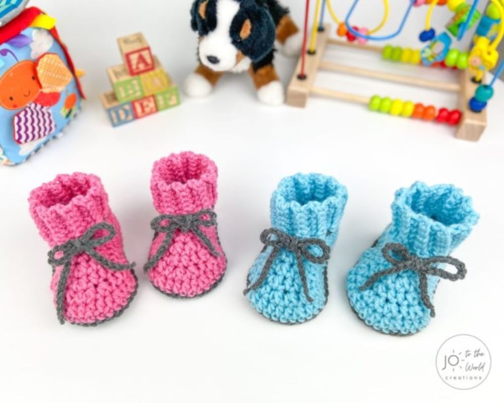 crochet baby booties for newborn