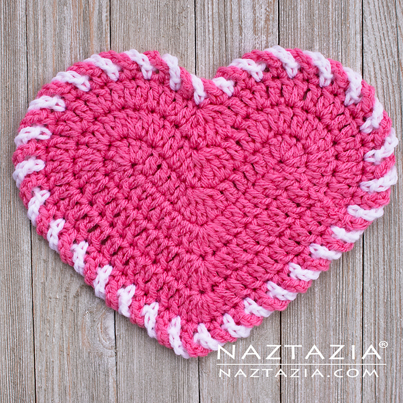 Light Heart Crochet Dishcloth