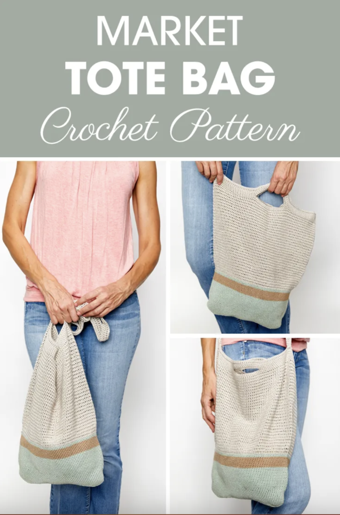 Market Crochet Tote Bag