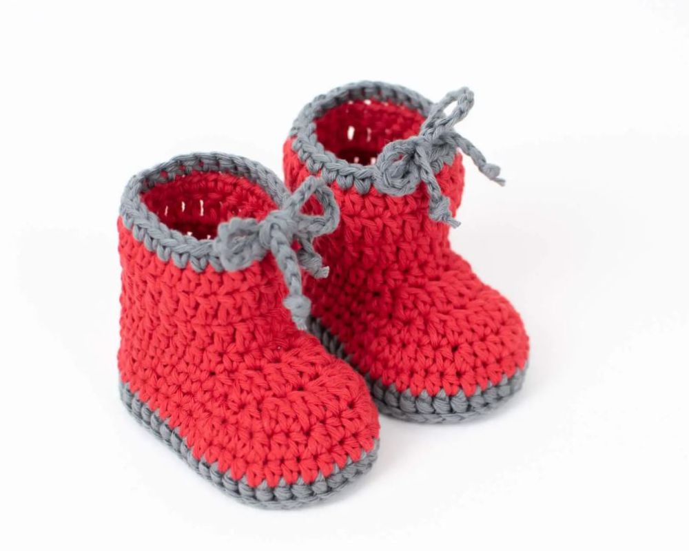 rain crochet baby booties