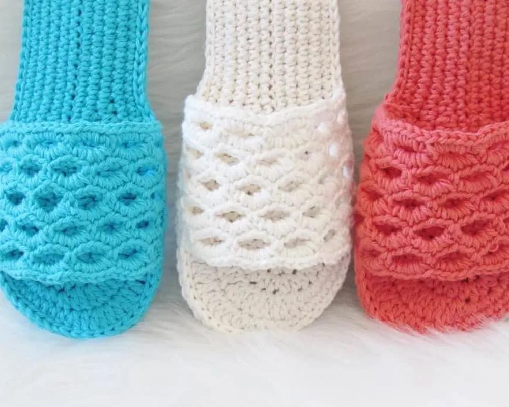Spa Day Crochet Slippers