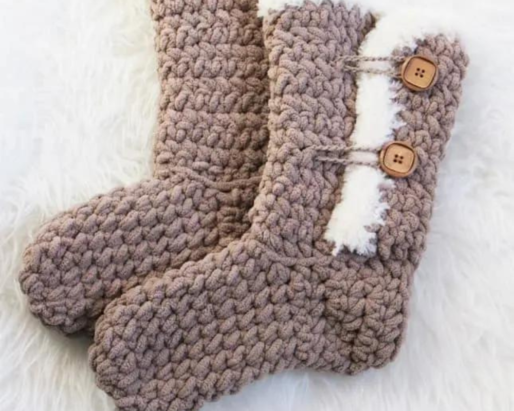 Arctic Crochet Boots for Women