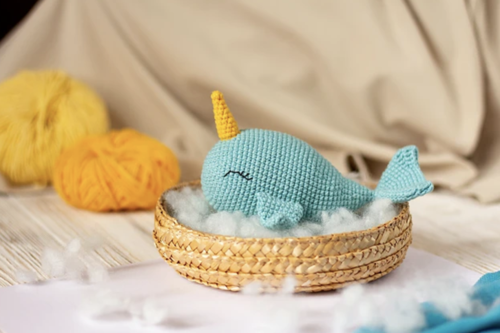 Crochet Narwhal Toy
