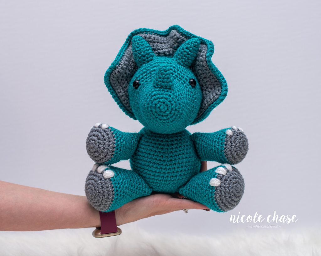 Tanner the Triceratops Crochet Toy