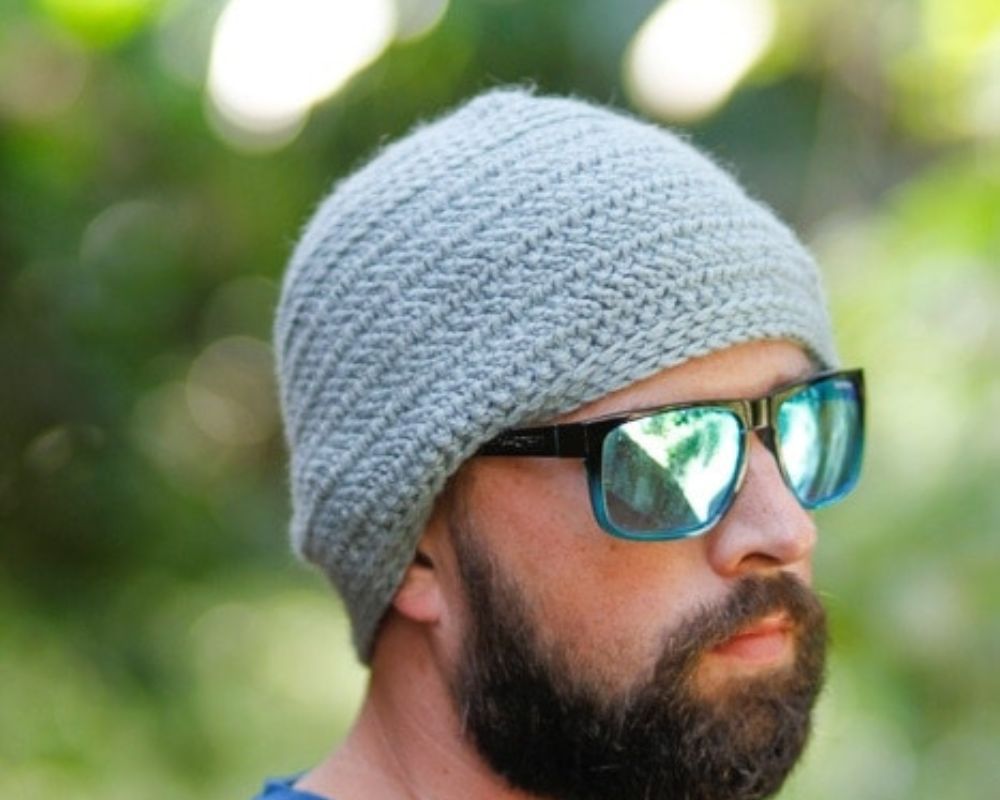 Herringbone Men’s Crochet Hat