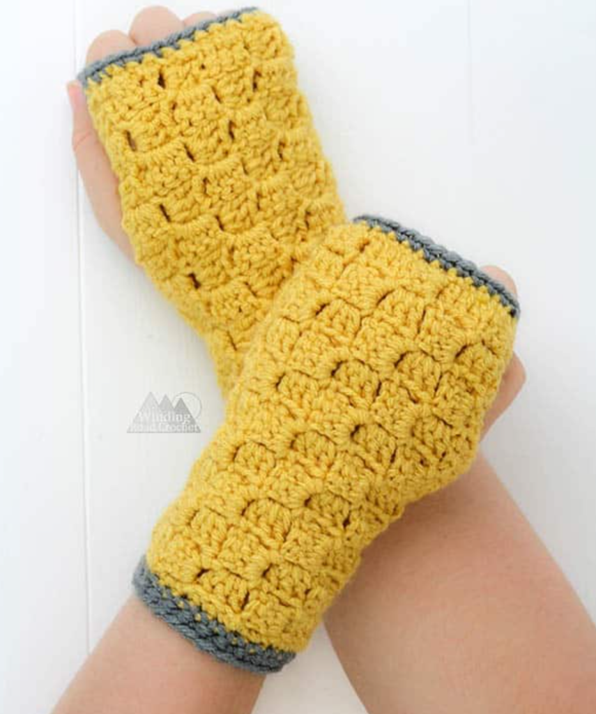 C2C Crochet Fingerless Gloves