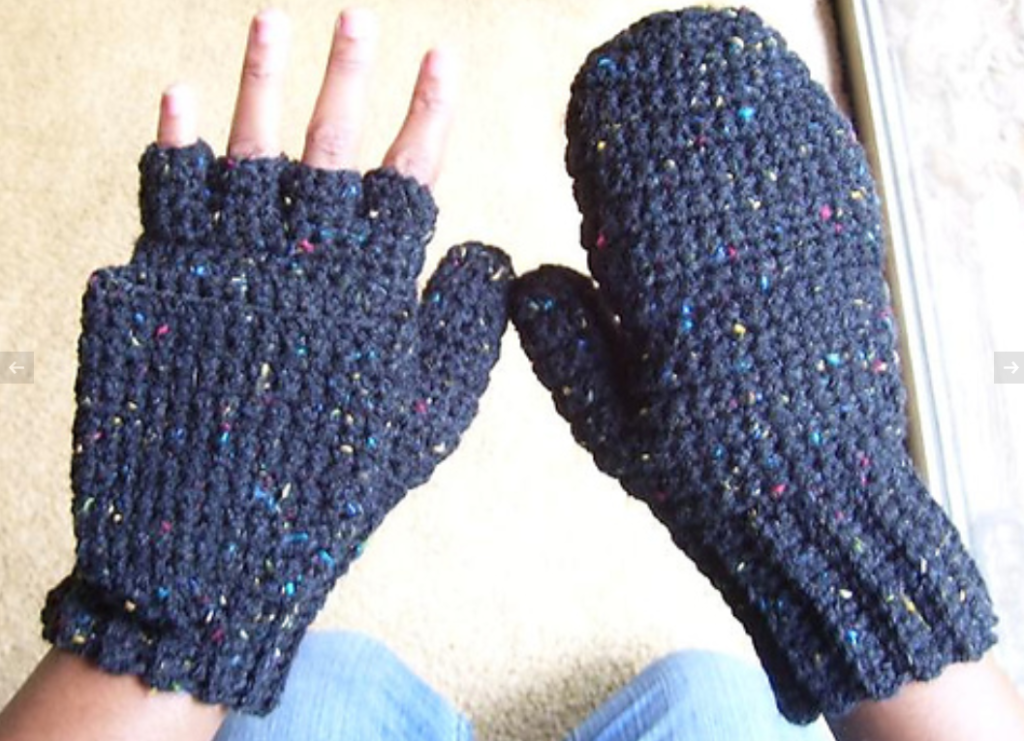 Convertible Crochet Fingerless Gloves