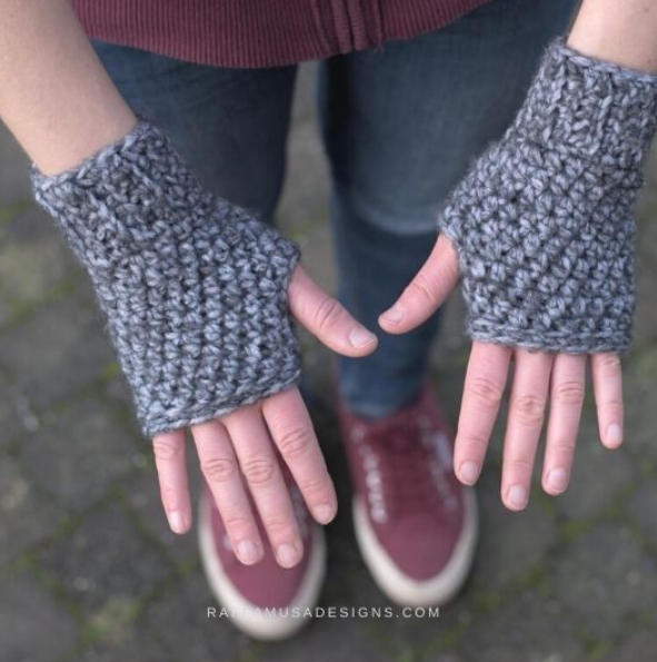 Crochet Basic Fingerless Gloves