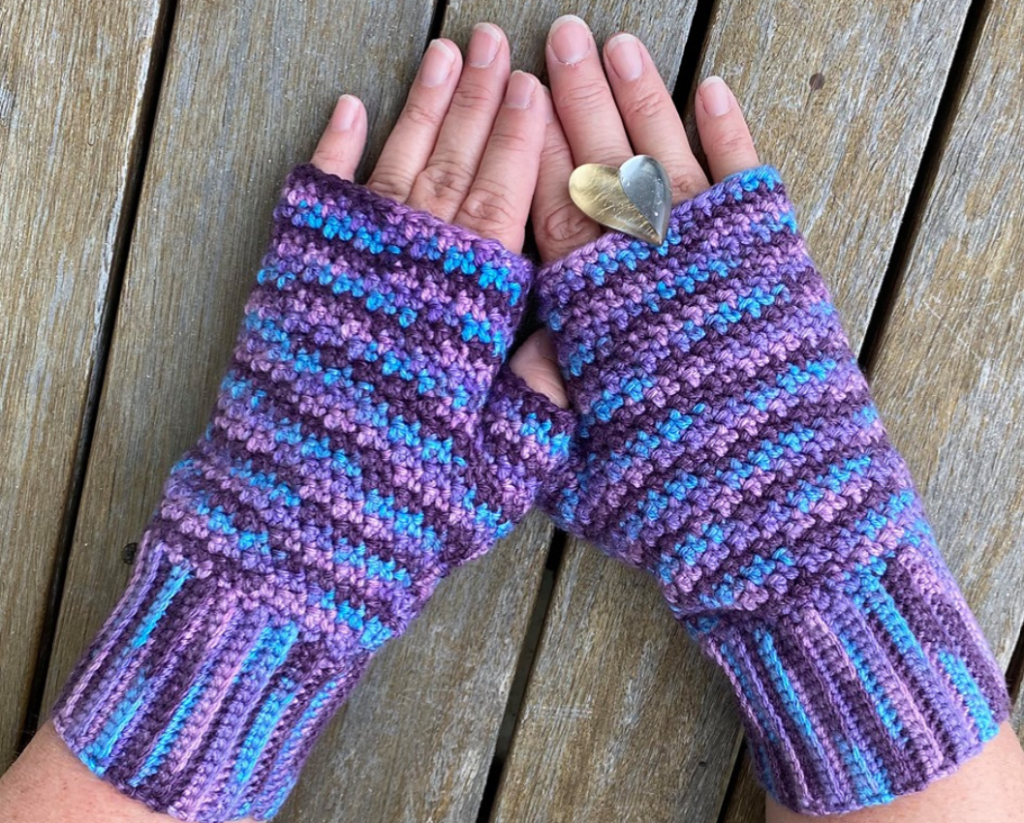 Crochet Textured Fingerless Gloves 