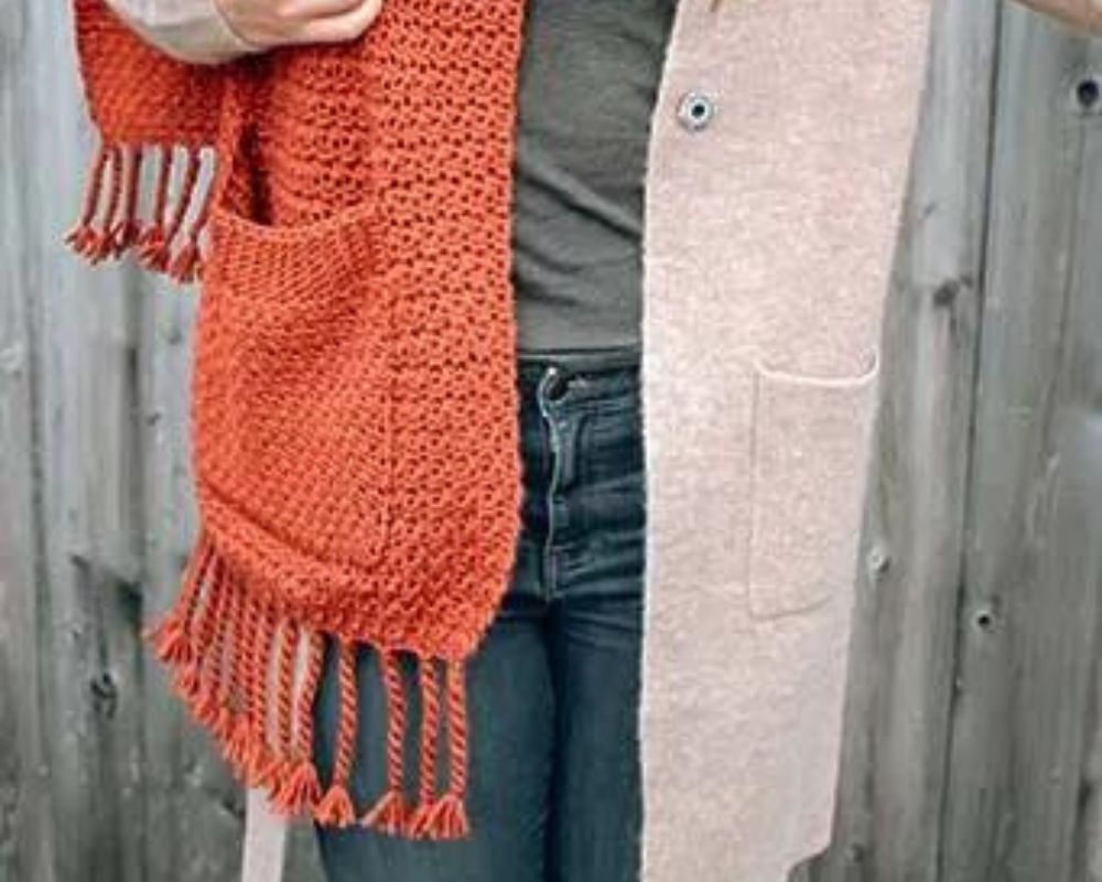 The Amber Crochet Blanket Scarf