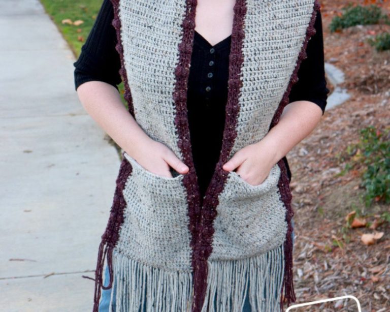 20 Easy Crochet Pocket Scarf Free Patterns - Stitch11
