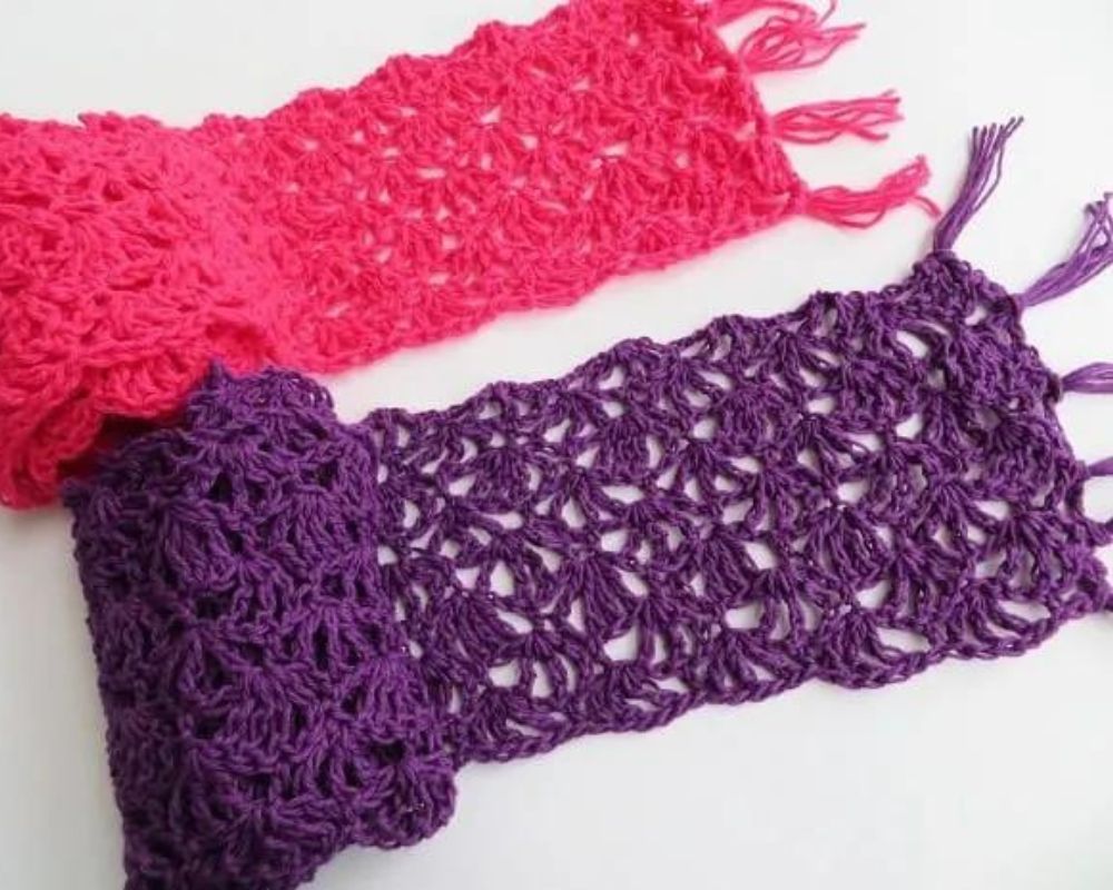 Alana Lacy Crochet Scarf 