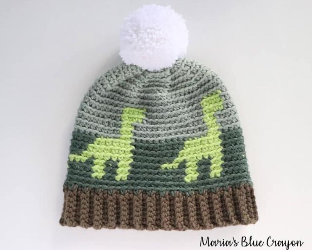 Crochet Dinosaur Hat 