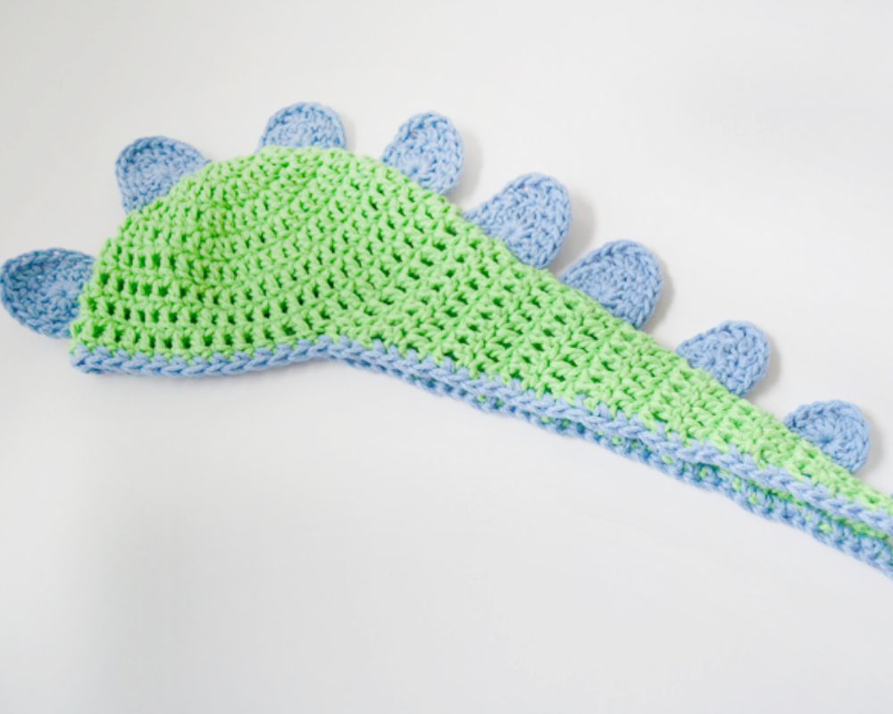 Crochet Newborn Dino Hat with Cape