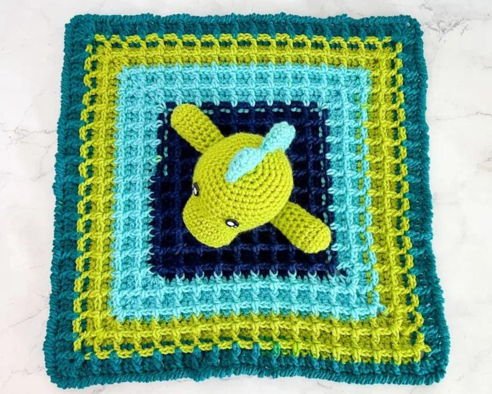 Dino Baby Crochet Lovey 